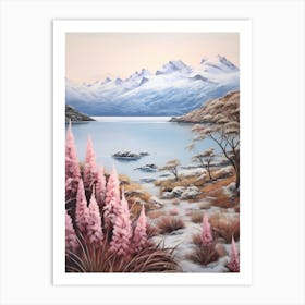 Dreamy Winter Painting Nahuel Huapi National Park Argentina 1 Art Print