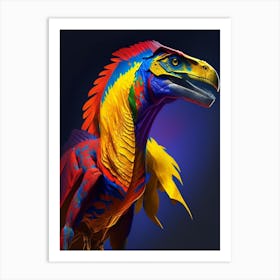 Sinraptor 1 Primary Colours Dinosaur Art Print