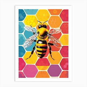 Vivid Bees Pop Art Inspired 3 Art Print