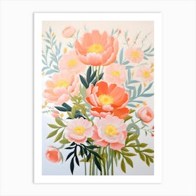 Peonies In A Vase 1 Art Print