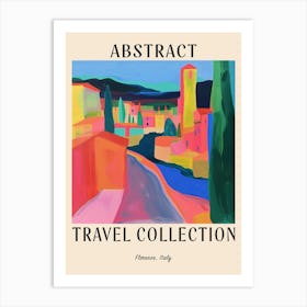 Abstract Travel Collection Poster Florence Italy 3 Art Print