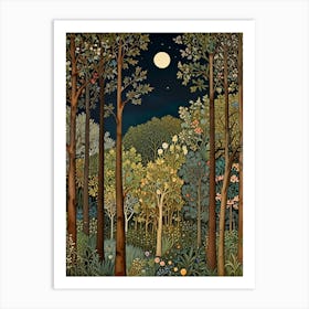 William Morris Forest At Night 6 Art Print