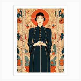 Woman In Black Art Print