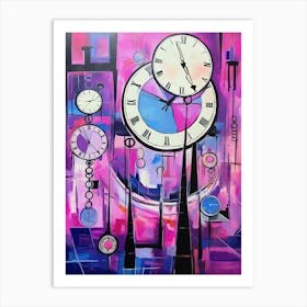 Time Abstract Geometric Illustration 2 Art Print