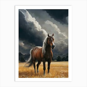 Horse In The Field 4 Art Print