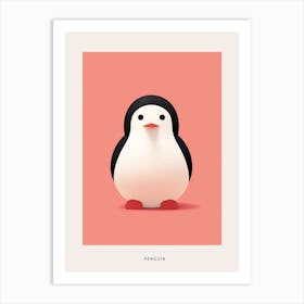 Minimalist Penguin Bird Poster Art Print