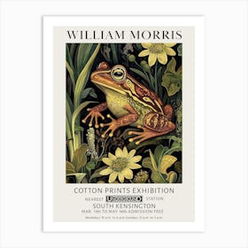 William Morris Frog Toad Red Green Vintage Exhibition Art Print