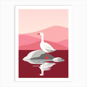 Minimalist Mallard Duck 2 Illustration Art Print