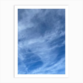 Blue Sky With Clouds Art Print