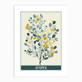 Juniper Tree Flat Illustration 2 Poster Art Print