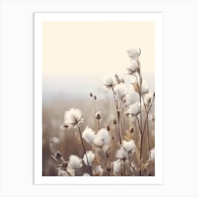 White Cotton Flowers Photography Art Print