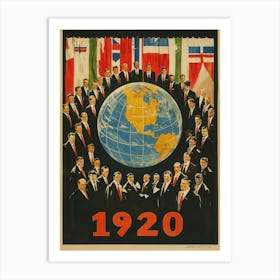 Aihrgdesign A Vintage Poster Commemorating The First Assembly A83d769b 1a1a 44d9 948b 0f65fa44be47 1 Art Print