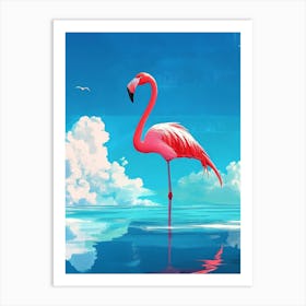 Pink Flamingo Art Print