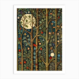 William Morris Moon In The Forest 17 Art Print