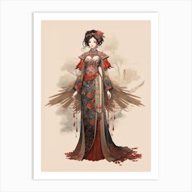 Traditional Chinese Clothing Illustration 2 Art Print