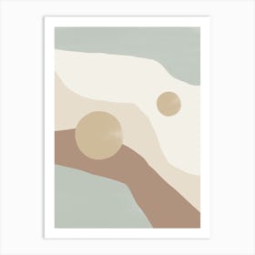 Planet Galaxy Sage Green Art Print