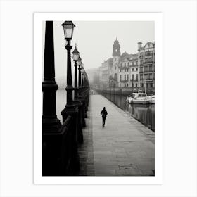 Santander, Spain, Black And White Analogue Photography 2 Art Print