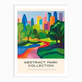 Abstract Park Collection Poster Franklin Delano Roosevelt Park Philadelphia Art Print