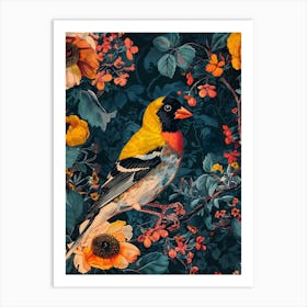 Goldfinch Inspired by William Morris 1 Art Print