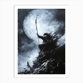 Dark Lord Of The Rings Art Print