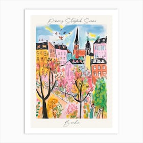 Poster Of Berlin, Dreamy Storybook Illustration 4 Art Print