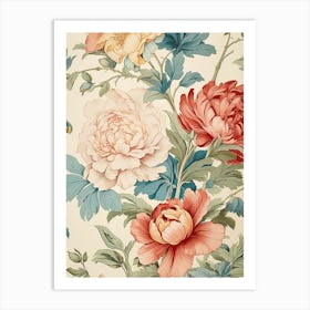 Floral Wallpaper 310 Art Print