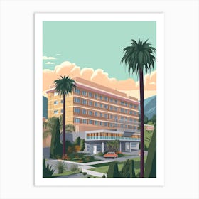 Los Angeles Usa Travel Illustration 2 Art Print