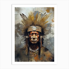 Cultural Auras: Illuminating Indian and Tribal Essences Art Print