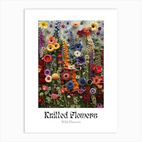 Knitted Flowers Wild Flowers 6 Art Print