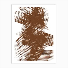 Abstract Brown Lines Art Print