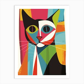 Abstract Cat Art Print