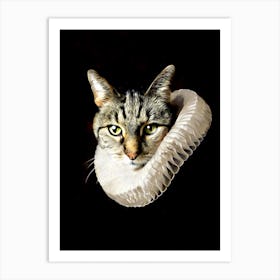 Melancholic Melano The Cat Pet Portraits Art Print
