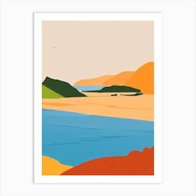 Sandwood Bay Beach Sutherland Scotland Midcentury Art Print