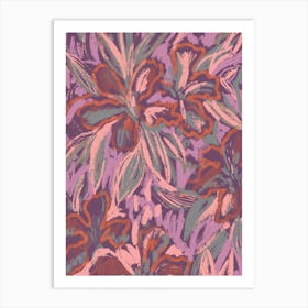 Purple Lilies Art Print
