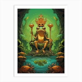 Flying Frog Crown Storybook 5 Art Print