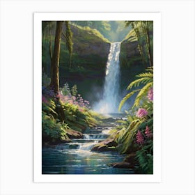 Waterfall In The Forest Art Print