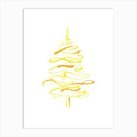 Christmas Tree watercolor Art Print