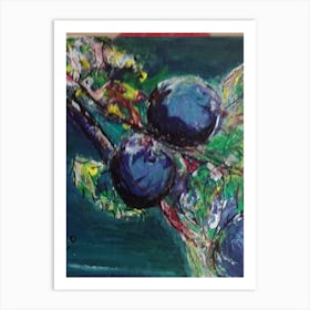 Damsons On Canvas Art Print