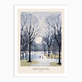 Winter City Park Poster Ibirapuera Park Bogota 2 Art Print