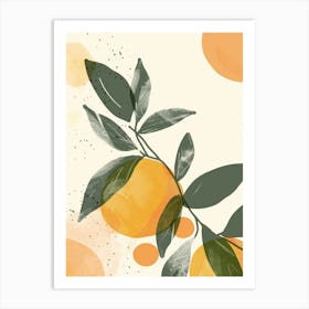 Apricot Close Up Illustration 3 Art Print