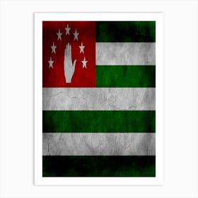 Abkhazia Flag Texture Art Print