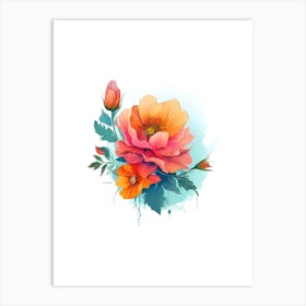 Watercolor Flowers 43 Art Print