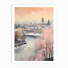 Dreamy Winter Painting Durham United Kingdom 1 Art Print