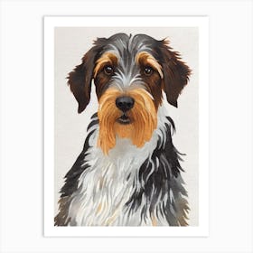 Wirehaired Pointing Griffon 2 Watercolour Dog Art Print