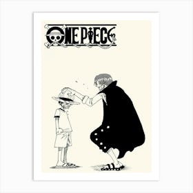 Shanks & Monkey D. Luffy Art Print