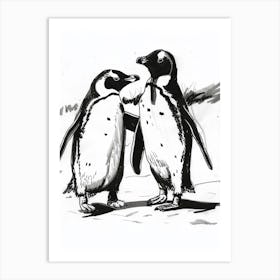 Emperor Penguin Socializing 2 Art Print