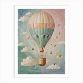 Whimsical Hot Air Balloon Art Print