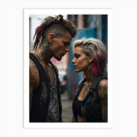 Tattooed Couple 1 Art Print