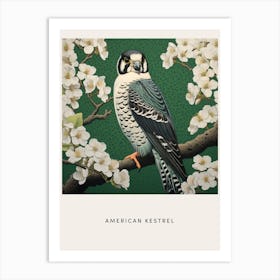 Ohara Koson Inspired Bird Painting American Kestrel 4 Poster Art Print
