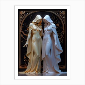 Two Women In Cloaks Art Print